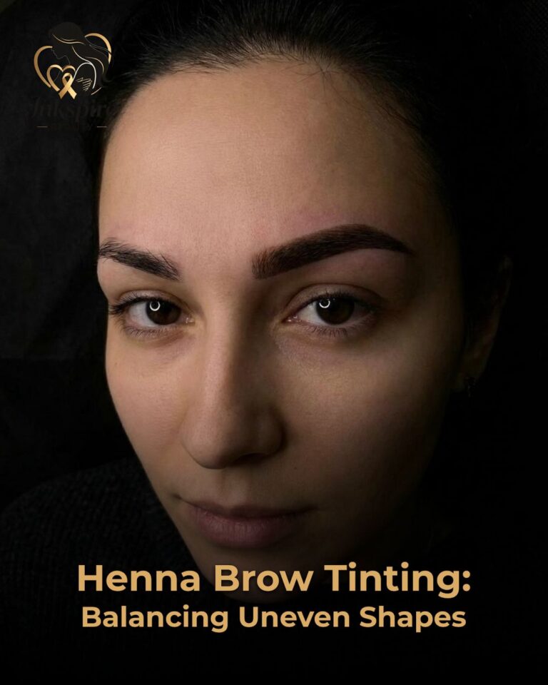 Henna Brow Tinting: Balancing Uneven Shapes