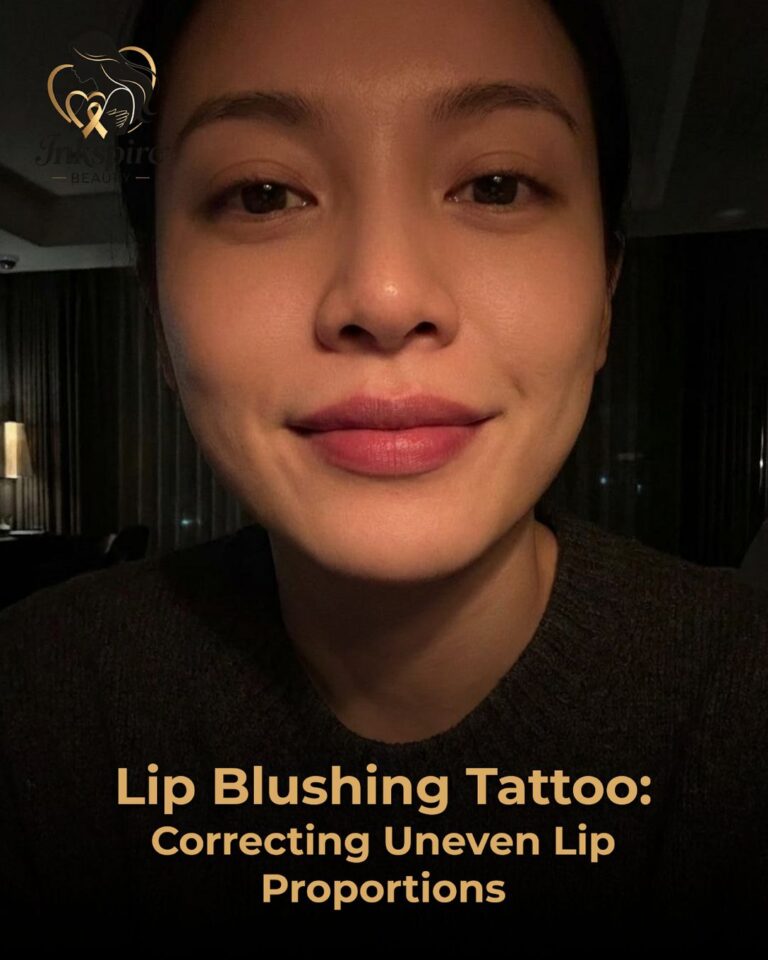 Lip Blushing Tattoo: Correcting Uneven Lip Proportions