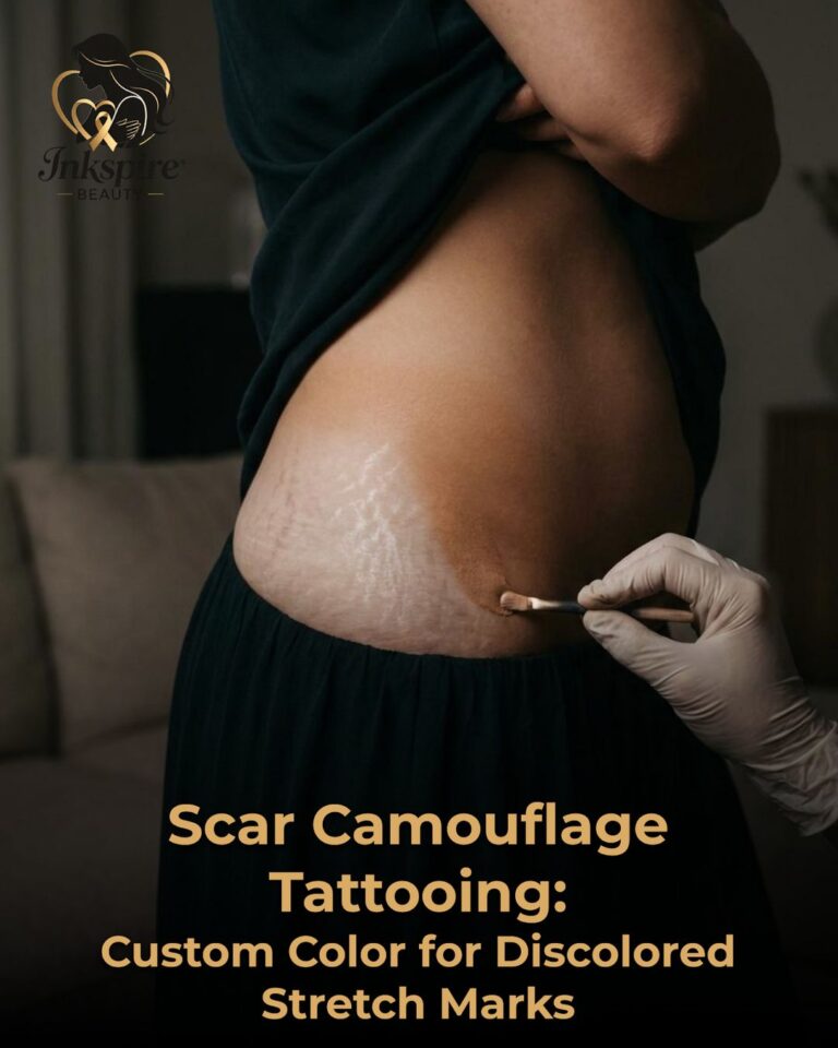 Scar Camouflage Tattooing: Custom Color for Discolored Stretch Marks