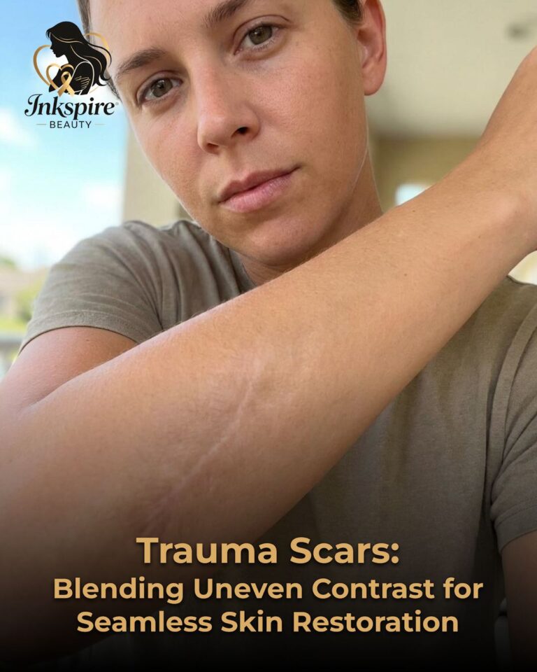 Trauma Scars: Blending Uneven Contrast for Seamless Skin Restoration